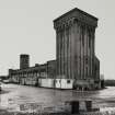 Glasgow, Mavisbank Road, Princes Dock 'Four Winds' Power Station.
General view from North-East of accumulator tower.