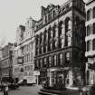 General view of 59 - 79 Buchanan Street, Glasgow, from NE, showing the entrance to Mitchell Lane.