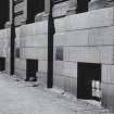 Glasgow, 19-27 Maitland Street, Police Office Building.
View of polished granite on East facade.