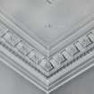 Glasgow, 19-27 Maitland Street, Police Office Building, interior.
View of ceiling cornice, first floor courtroom.
