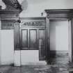 Glasgow, 19-27 Maitland Street, Police Office Building, interior.
View of panelling, pedimented centre-piece and door surround, first floor courtroom.
