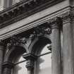 Detail of two-window bay at second floor level of S wing.