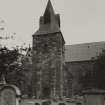 Glasgow, Rutherglen, Main Street, St Marys Old Parish Church.
General view of old church tower from East.
