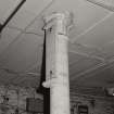 Glasgow, North Spiers Wharf, interior.
Detail of cast iron column on ground floor, block A of Sugar Refinery.
