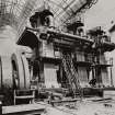 Glasgow, Pinkston Power Station, interior.
View of vertical compound engine made by John Musgrave Ltd of Bolton.
