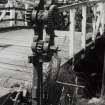 Glasgow, North Canal Bank Street, Bascule Bridge.
Detail of gear train South end.