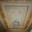 First floor, drawing room, painted ceiling, detail