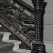 Newel post and (part of) banister, detail