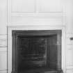 Interior.
Detail of fireplace, E wall, SE turret room, first floor.
