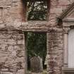 Doorway and window in East gable, view from inside church.