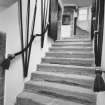 Interior.
View of platt stair looking up to principal floor.