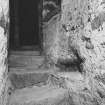 Interior.
View of mural stair showing shot hole embrasure.