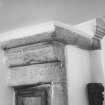 Interior.
Detail of corbelling on newel of main turnpike, platt stair landing, principal floor.