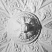 Interior.
Detail of rosette ceiling boss in SE compartment (Lady Semple's Room), third floor.