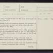 Achiltibuie, NC00NW 16, Ordnance Survey index card, page number 1, Recto
