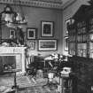 Interior. View of Lord Aberdeen's study before fire.