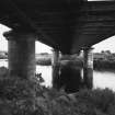 View (from S) of underside of bridge passing over River Don.