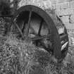 View of water wheel.