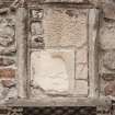 Detail of sacrament house, showing frame of lost upper panel.