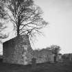 Kinkell, St Michael's Church and burial-ground: external view from WSW.
