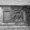 Detail of heraldic panel on gatehouse.