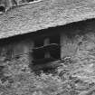 Detail of pigeon entrance to doocot.