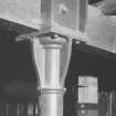 Detail of head of column and timber main beam on ground floor of granary.