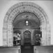 View of tower arch and vestibule from E.