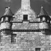 Aboyne Castle.
Detail of upper part of South East wing.
