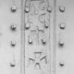 Detail of tirling-pin on tower door.