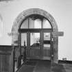 Interior view of archway to Arbuthnott Aisle from North.