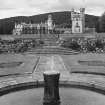 View of castle from formal garden to south