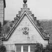 Detail of dormer with shield on south face of castle