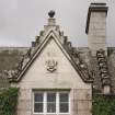 Detail of dormer with shield on south face of castle