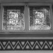 Interior. Dairy, detail of stained glass