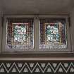 Interior. Dairy, detail of stained glass