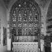 Braemar, St Margaret's Episcopal Church, interior.
View of chancel with detail of altar and East window.