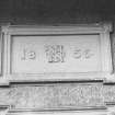 Detail showing datestone on North-East portico.