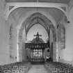 Interior. View of nave from W showing rood screen and timber roof