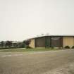 Edzell airfield, W F Halsey school. General view of school (Bldg. 306) from E.