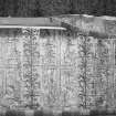 Detail of specimen altar frontal depicting the five birds and cross the emblem of St Margaret's family also showing how much the fabric has faded