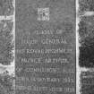 Detail of wall plaque in stone (in memory of H.R.H. Prince Arthur of Connaught)