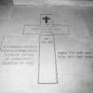 Detail of stone memorial, on floor, in front of altar (in memory of the Duchess of Fife, Princess Arthur of Connaught)