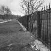 View of decorative railings of former formal garden to the East of the Lodge