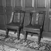 Interior. Ground floor detail of original dining room chairs