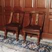 Interior. Ground floor detail of original dining room chairs