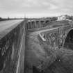 View from NNW showing the new bridge (left), with the old bridge (foreground right)
