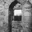 Detail of window embrasure on second floor of tower block.