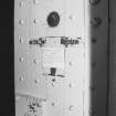 Interior, cell block.
View of specimen cell door.