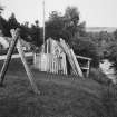 View from S of timber store.